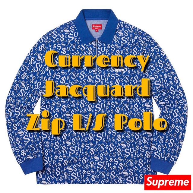 Supreme Currency Jacquard Zip L/S PoloLcolor