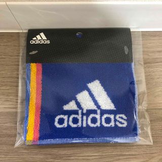 アディダス(adidas)のadidas アディダス タオルハンカチ ブルー(ハンカチ/ポケットチーフ)