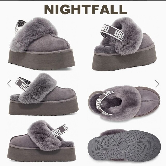 ❤️大特価新品❤️ UGG アグ FUNKETTE ファンケット サンダル 黒 24cm