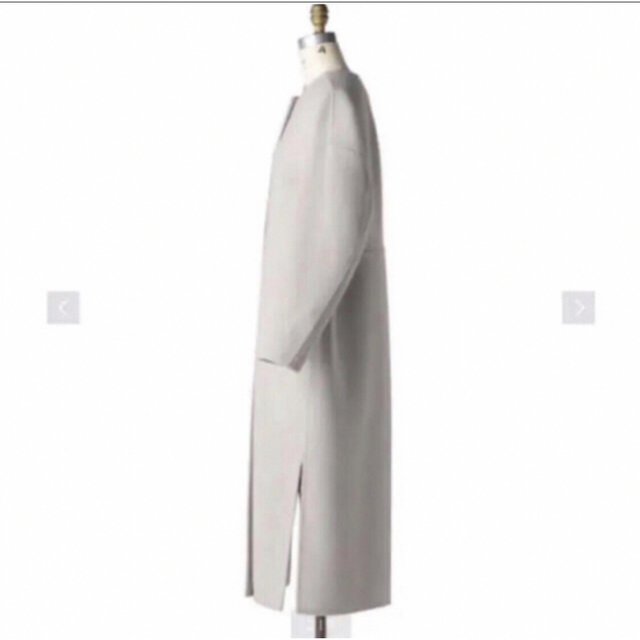 美品 DRAWER ウールケヌキロングノーカラーコート 34 BLAMINK rans.com.br
