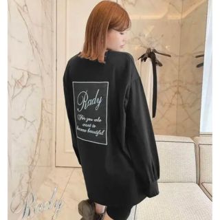 レディー(Rady)のRady バックワッペンロングTシャツ  ブラック  Mサイズ(Tシャツ(長袖/七分))