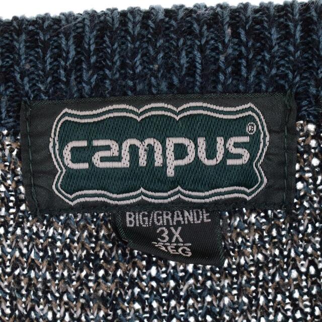 campus 総柄 アクリルニットセーター メンズXXL /eaa312414 2