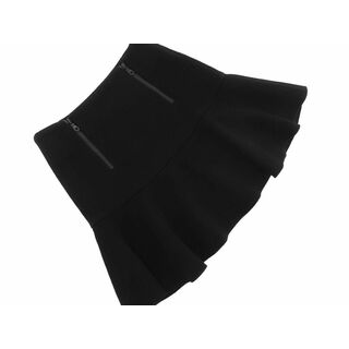 Laula ラウラ ウール混 裾フレア スカート size2/黒 ◇■ レディース(ミニスカート)