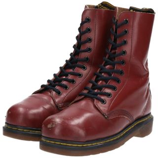 ドクターマーチン(Dr.Martens)の古着 ドクターマーチン Dr.Martens 10ホールブーツ 英国製 UK4 レディース22.5cm /saa010861(ブーツ)