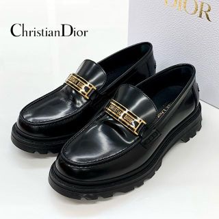 6043 クリスチャンディオール DIOR CODE レザー ロゴ ローファー