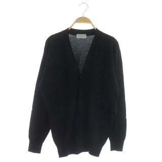 ジョンスメドレー(JOHN SMEDLEY)のジョンスメドレー ウールニット カーディガン 長袖 Vネック S 黒(カーディガン)