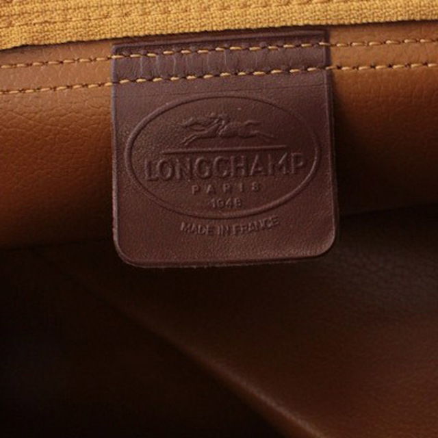 LONGCHAMP(ロンシャン)のロンシャン プリアージュ バッグ柄 トートバッグハンドバッグ 切替 茶 レディースのバッグ(トートバッグ)の商品写真