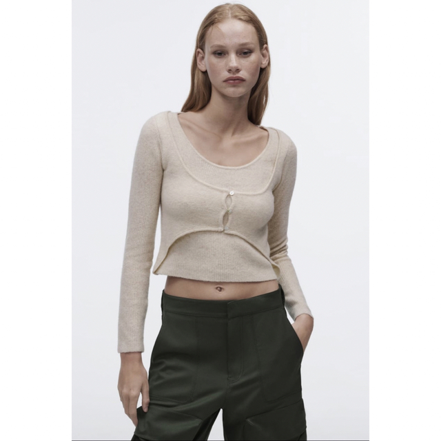 完売品!【タグ付き新品未使用】ZARA ザラ ボタン付きウール混セーター