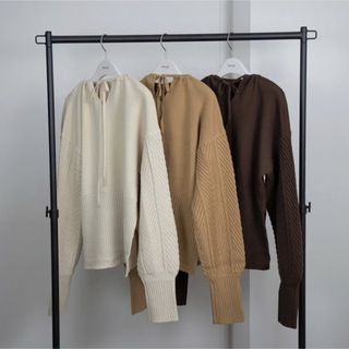 ラウジー(lawgy)のlawgy【neck string knit】brown(ニット/セーター)