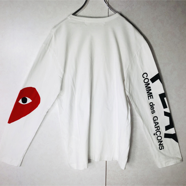 COMME des GARCONS(コムデギャルソン)の【人気デザイン】 コム・デ・ギャルソン 長袖Tシャツ 袖柄ロンT ビックハート レディースのトップス(Tシャツ(長袖/七分))の商品写真