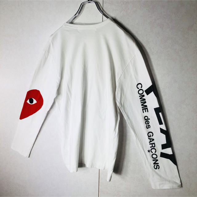 COMME des GARCONS(コムデギャルソン)の【人気デザイン】 コム・デ・ギャルソン 長袖Tシャツ 袖柄ロンT ビックハート レディースのトップス(Tシャツ(長袖/七分))の商品写真