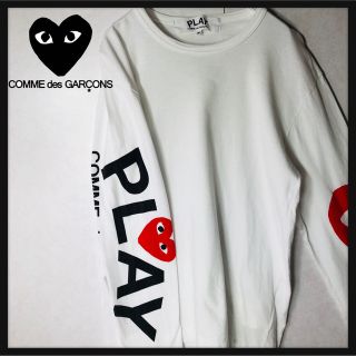 コムデギャルソン(COMME des GARCONS)の【人気デザイン】 コム・デ・ギャルソン 長袖Tシャツ 袖柄ロンT ビックハート(Tシャツ(長袖/七分))