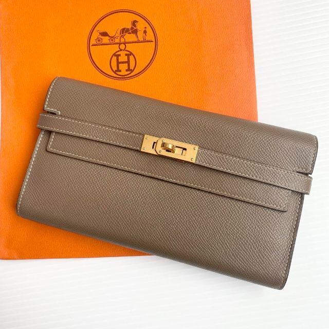 エルメス ケリーウォレット ロング ゴールド SV金具-