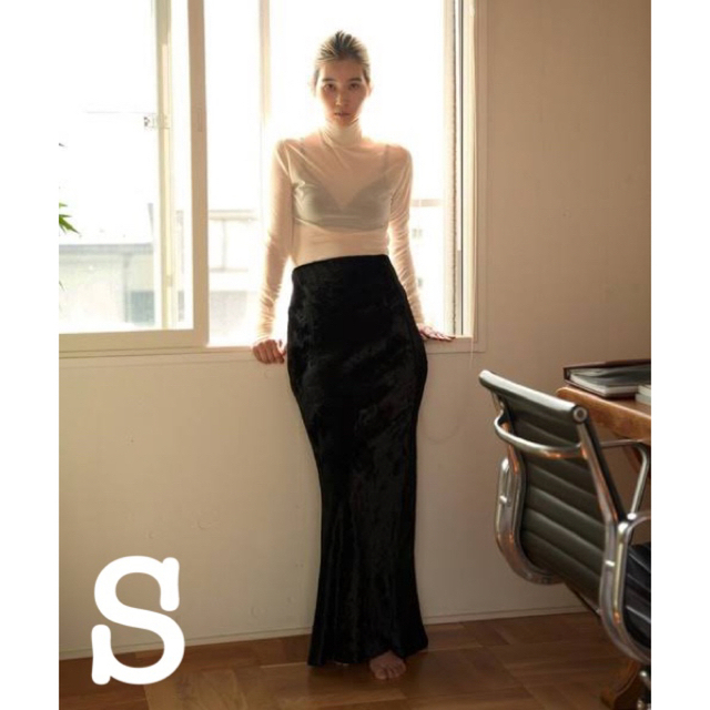 xixi様❤︎velvet long skirt / BLK / S /のサムネイル