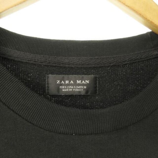 ザラマン ZARA MAN スウェット トレーナー レースアップ 黒 ブラック メンズのトップス(スウェット)の商品写真