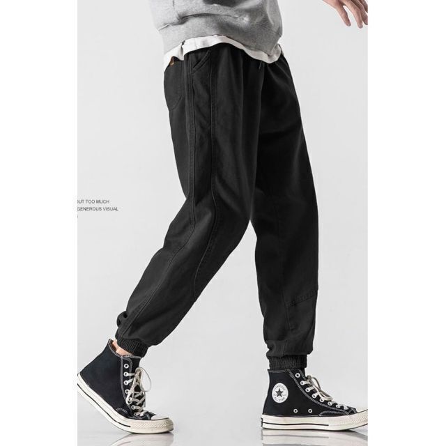 ワンポイント ミリタリー ジョガーパンツ 2Lサイズ カーキ ユニセックス 新品 メンズのパンツ(ワークパンツ/カーゴパンツ)の商品写真
