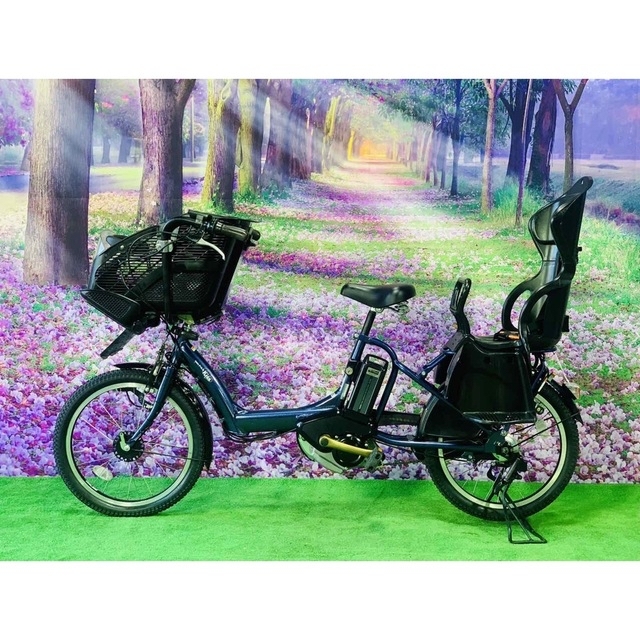 ☆4525子供乗せ電動アシスト自転車ヤマハ3人乗り20インチ www