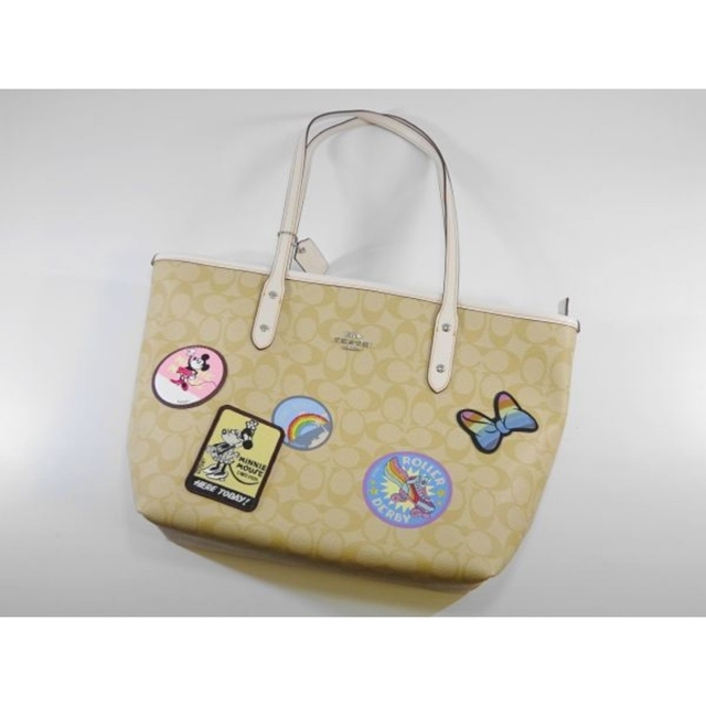 ○新品 未使用 COACH コーチ トートバッグ ディズニー / ベージュ