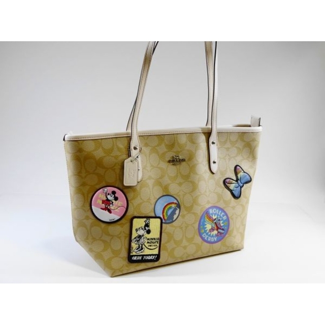 ○新品 未使用 COACH コーチ トートバッグ ディズニー / ベージュ