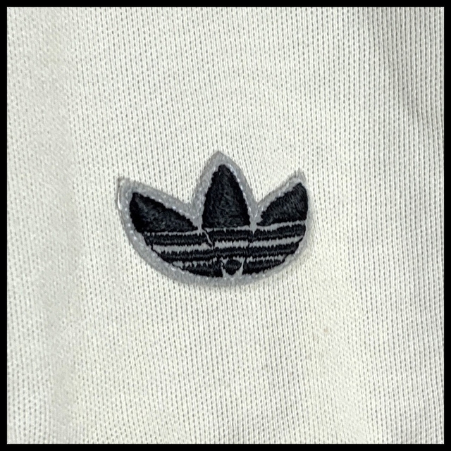 【希少カラー】adidas トラックジャケット 白 ホワイト ジャージ 刺繍ロゴ