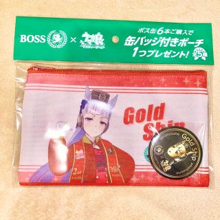 新品未開封BOSSウマ娘缶バッジ付きポーチゴールドシップgold ship(その他)