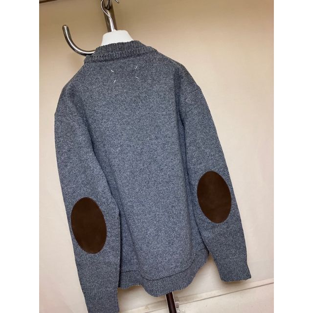 新品 L マルジェラ 22aw エルボーパッチニット セーター 灰色 4266-