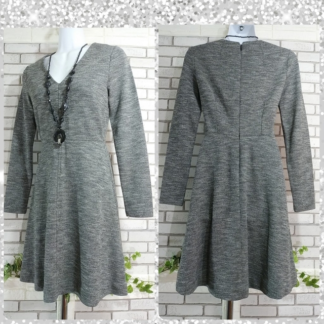 Madewell(メイドウェル)の2XS～XS：新品 ストレッチワンピース／メイドウェル★未使用★ヘザーグレー レディースのワンピース(ひざ丈ワンピース)の商品写真