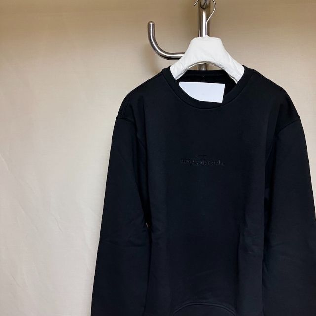 新品 50 マルジェラ 21ss 反転ロゴ スウェット 黒黒 4254