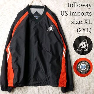 一点物US輸入★Hollway ナイロンプルオーバー バイカラー XLサイズ(ナイロンジャケット)