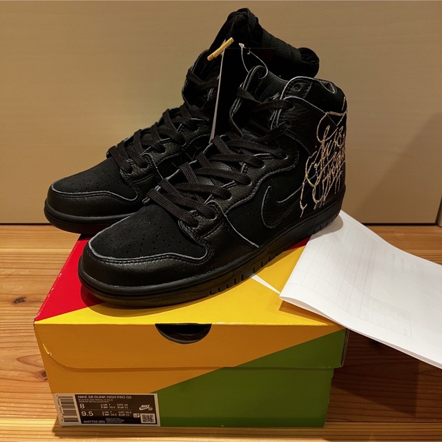 Faust × Nike SB Dunk High "Black Gold"