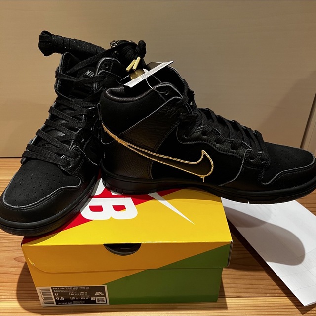 Faust × Nike SB Dunk High "Black Gold"