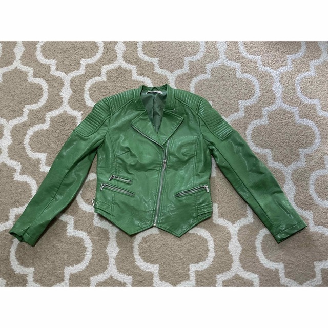 ZARA / ザラ レザーライダースジャケット バイカージャケット 肩ステッチ | フリマアプリ ラクマ