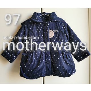 マザウェイズ(motherways)のmotherwaysマザウェイズ中綿コートドット柄キッズべビー97中綿ブルゾン(コート)