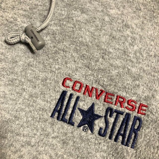 CONVERSE(コンバース)の90〜00s converse フリース パーカー グレー Mサイズ 刺繍 メンズのジャケット/アウター(ブルゾン)の商品写真