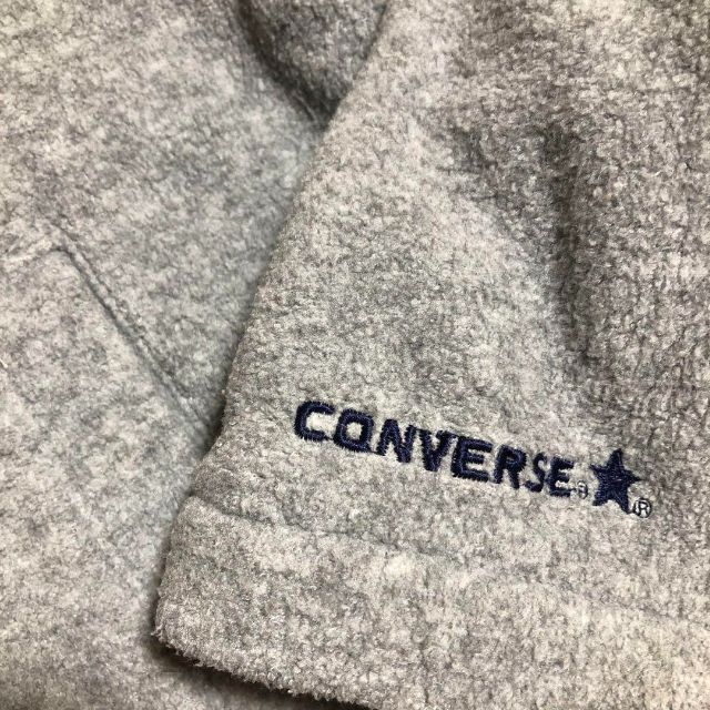 90〜00s converse フリース パーカー グレー Mサイズ 刺繍