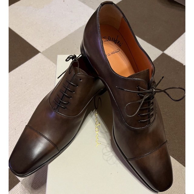 国産】 Santoni - サントーニ ストレートチップ 新品未使用 サイズ7.5