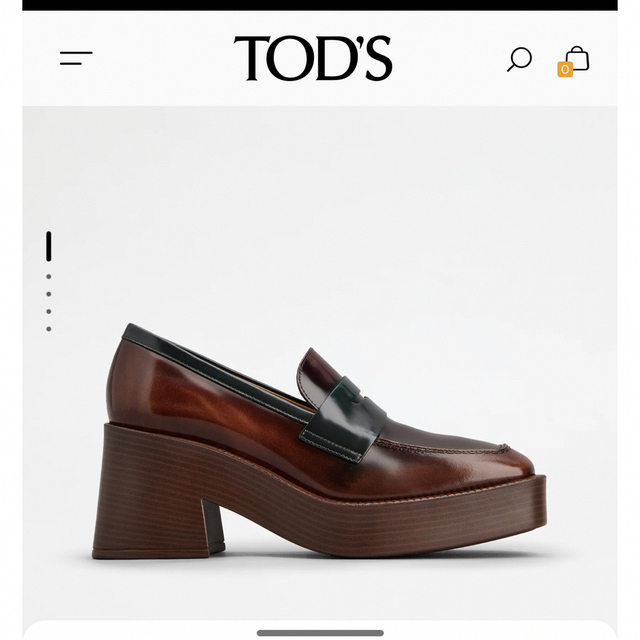 TOD'S(トッズ)のレザープラットフォームローファー　ブラウン23.5 レディースの靴/シューズ(ローファー/革靴)の商品写真