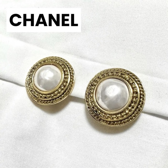 ★美品★vintage【CHANEL】ゴールド パール イヤリングイヤリング