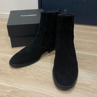 サンローラン(Saint Laurent)のパネロ　PANERO 40mmブラックスウェードヒールブーツ(ブーツ)