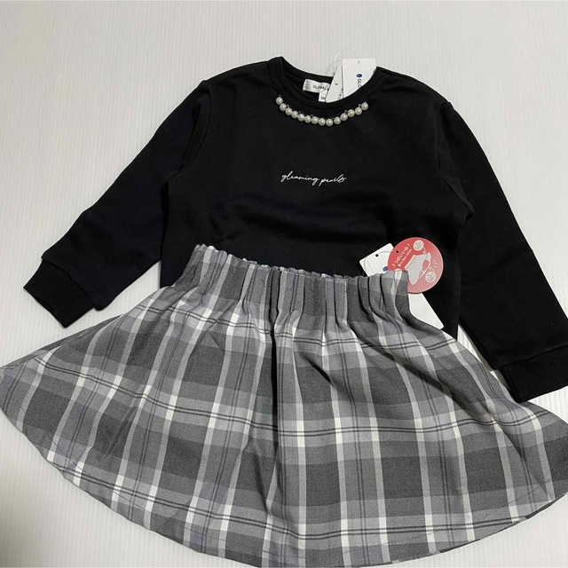 グローバルワーク　スカート 100   チェック キッズ/ベビー/マタニティのキッズ服女の子用(90cm~)(スカート)の商品写真