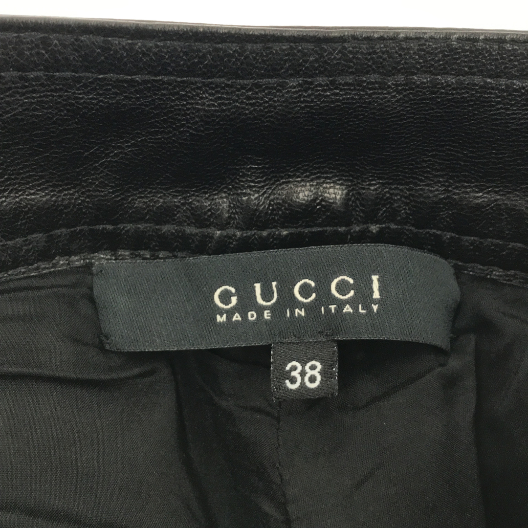 Gucci(グッチ)のグッチ ゴートレザーパンツ ブーツカット レディースのパンツ(その他)の商品写真