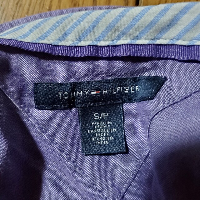 TOMMY HILFIGER(トミーヒルフィガー)のトミーヒルフィガー◎ダンガリーシャツ紫◎サイズS レディースのトップス(シャツ/ブラウス(長袖/七分))の商品写真