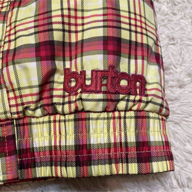 美品☆burton バートン☆スキー スノボウェア☆イエロー 赤系 チェック☆-