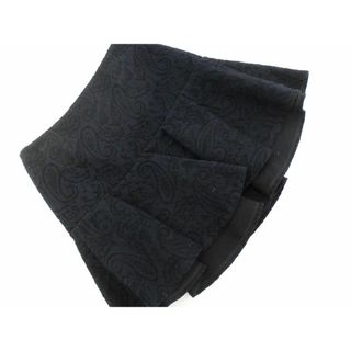 ドゥーズィエムクラス(DEUXIEME CLASSE)のドゥーズィエムクラス ウール混 ペイズリー柄 スカート size34/濃紺 ◇■ レディース(ミニスカート)