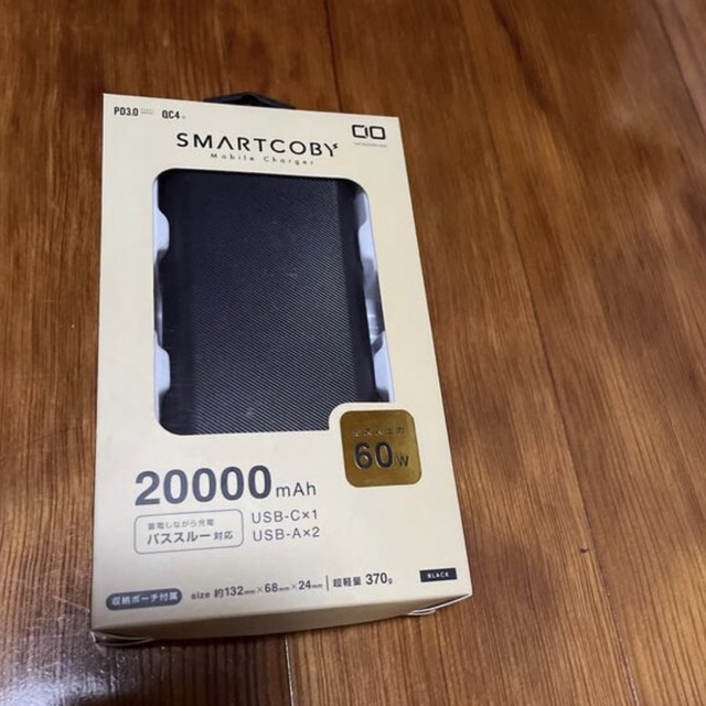 CIO モバイルバッテリー SMARTCOBY20000 60W スマホ/家電/カメラのスマートフォン/携帯電話(バッテリー/充電器)の商品写真