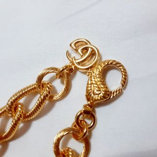 Gucci - 激レア グッチ ブレスレット グリーン ゴールド チェーン GG