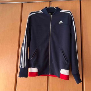 アディダス(adidas)のadidas ブルゾン　ネイビー　トリコロール　ジャージ　ジャケット(ジャージ)