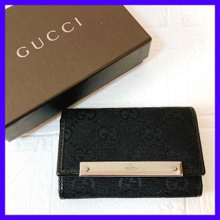 グッチ(Gucci)のGUCCI  グッチ  6連キーケース　キーホルダー　黒　ブラック(キーホルダー)