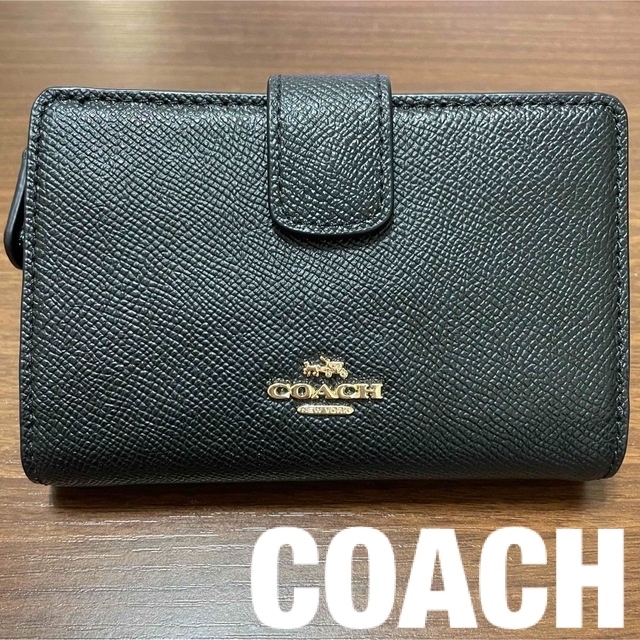 【美品】COACH 二つ折り財布 黒