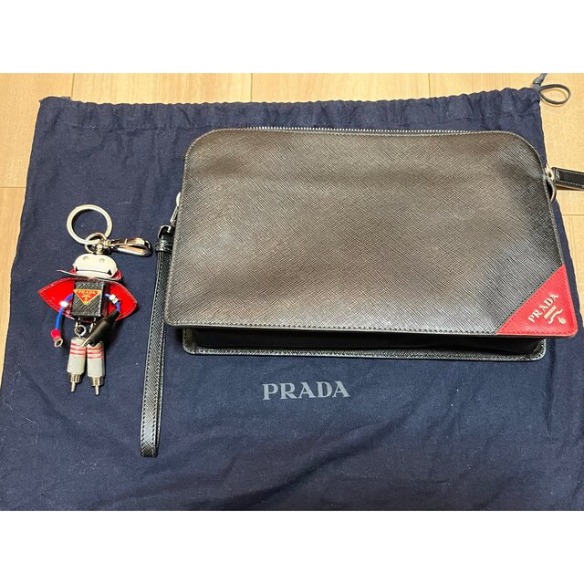 贅沢屋の PRADA - PRADA プラダ クラッチバッグ Vlad キーリング 2個